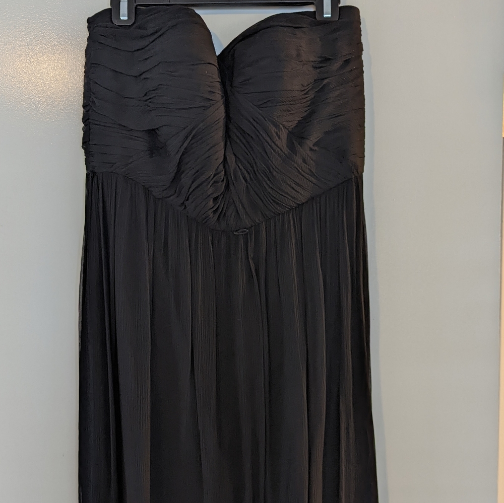 Donna Morgan strapless black gown